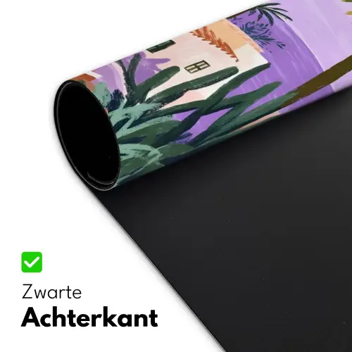 Huizen - Minimalistisch - Palmbomen - Kust Muismat XXL klein -sfeer2