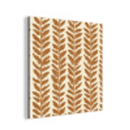 Textuur - Bladeren - Oker aluminium wit klein 46 -3d