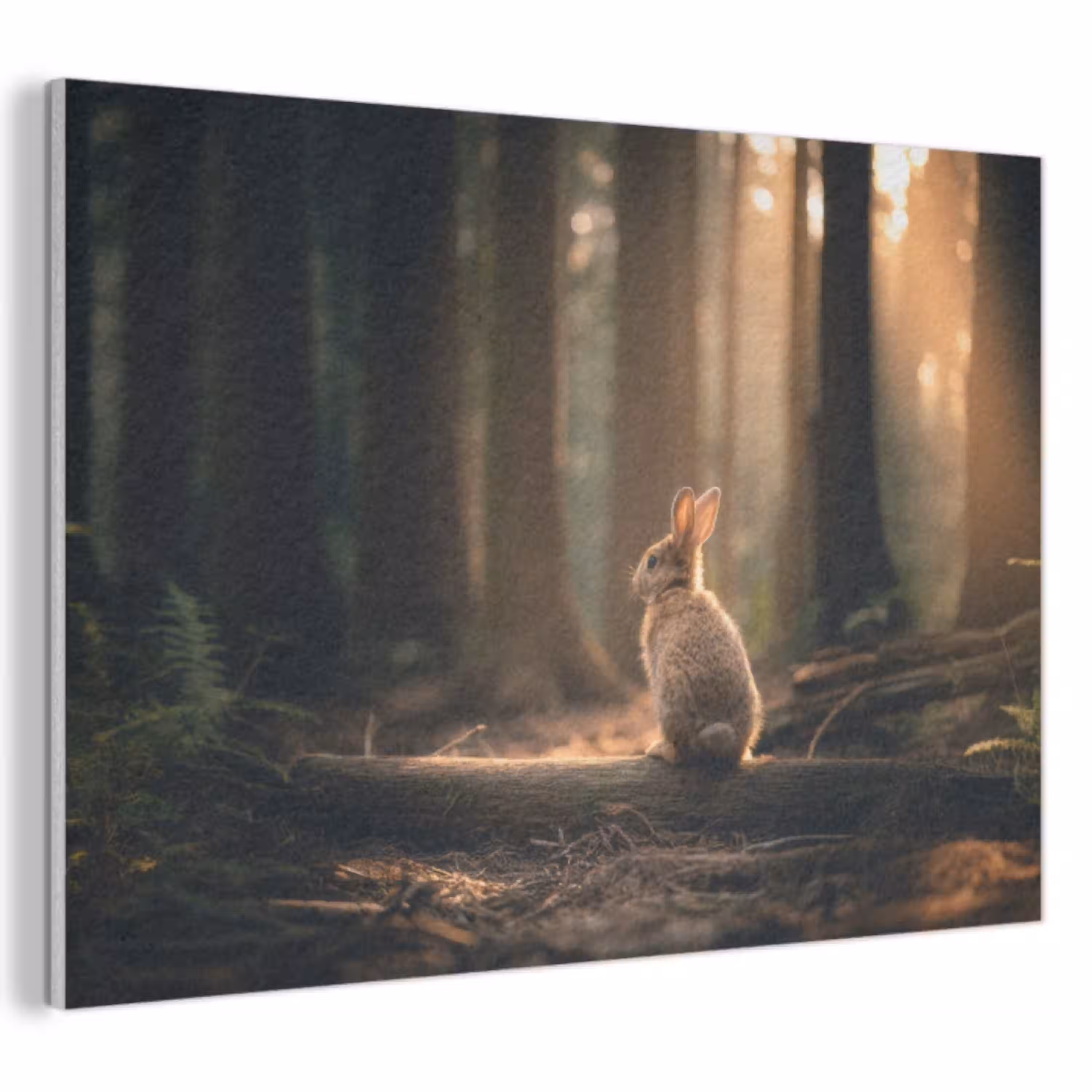 Konijn - Bos - Zonnestralen PET vilt klein -3d