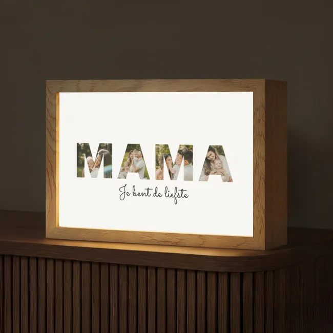 Gepersonaliseerde Lightbox - Mama - Lettercollage