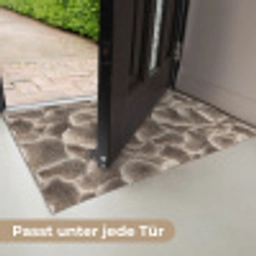 Waaiervorm - Beige - Vezel textuur Deurmat klein 898 -USP_DE
