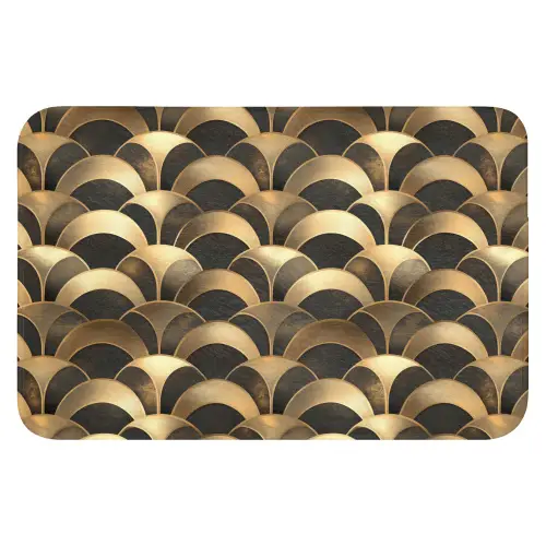 Schubben - Structuur - Goud WCmat klein 1009 -3d