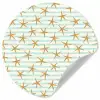 Zee - Ster - Strepen - Blauw Wandcirkel behangsticker klein 186 -3d