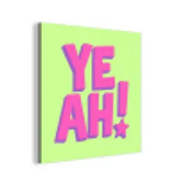 Groen - Neon - Quote aluminium wit klein -3d