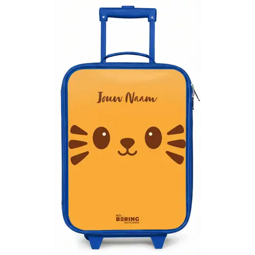 Kawai - Tijger - Oranje Kinderkoffer - Blauw klein -zz3dotto