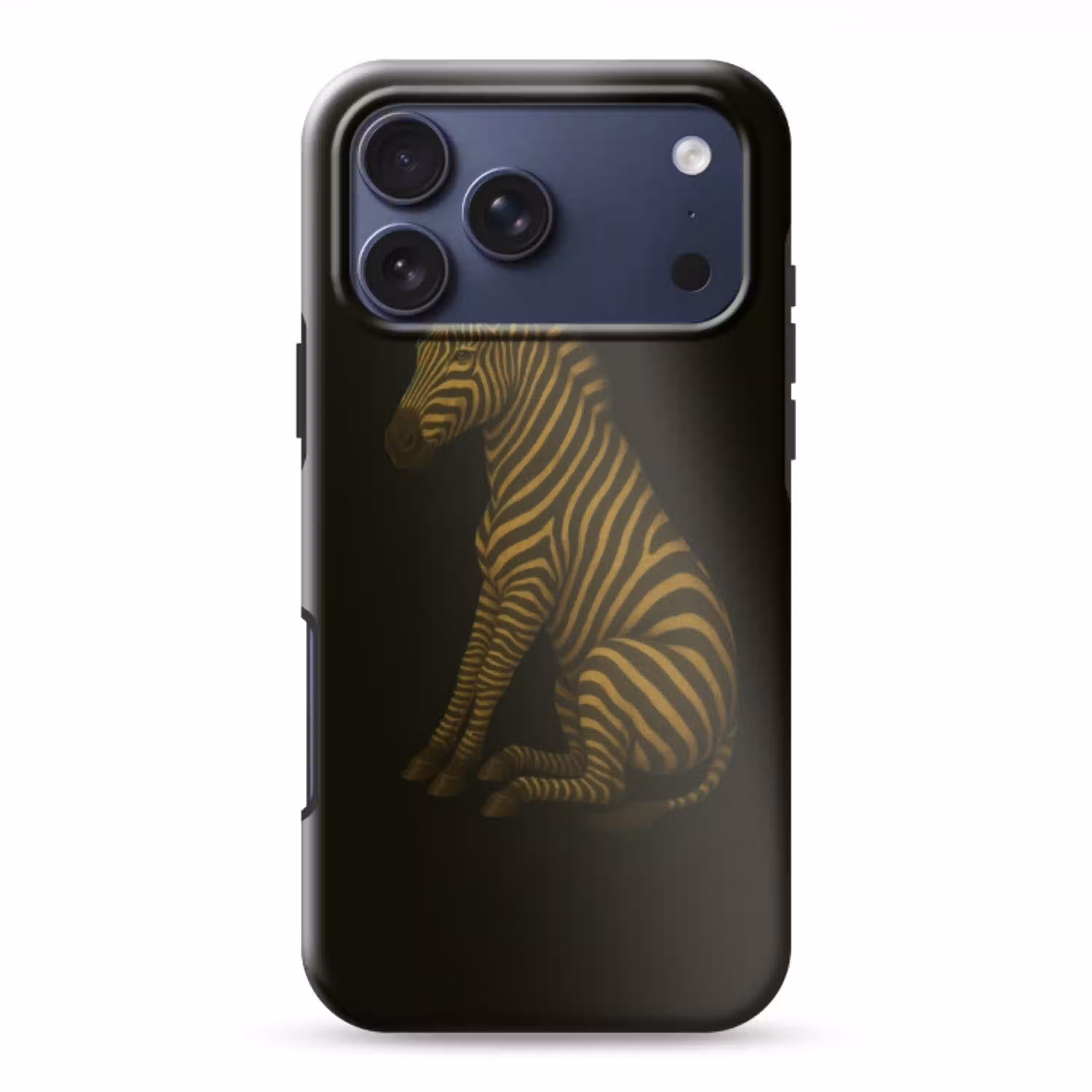 Zebra - Strepen - Goud Toughcase MagSafe Apple iPhone 17 Pro Max klein -3d