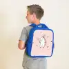 Getekende eenhoorn met toverstaf Kinderrugzak - Blauw middel -sfeer2