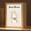 Paard - Manen - Bloemen - Stippen Light Box met kabel (Kinderlampje) klein -zzz_3d_website