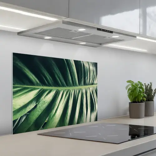Bananenblad - Tropisch - Jungle - Bladeren keuken achterwand spatscherm middel -3d_schuin