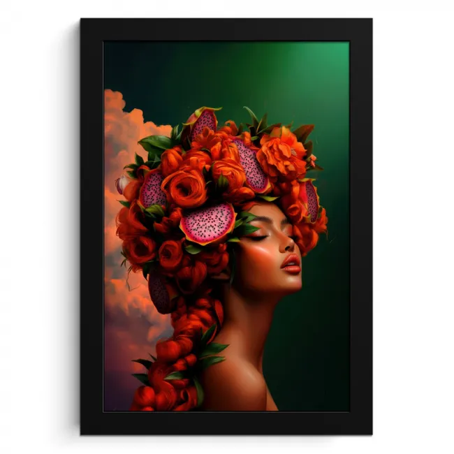 Vrouw - Drankenfruit - Rozen KitchenYeah - Keuken - Fotolijst klein -3d