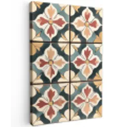 Decoratie - Tegels - Spaans - Vintage Tuinposter op houten frame 2 cm dik middel -3d