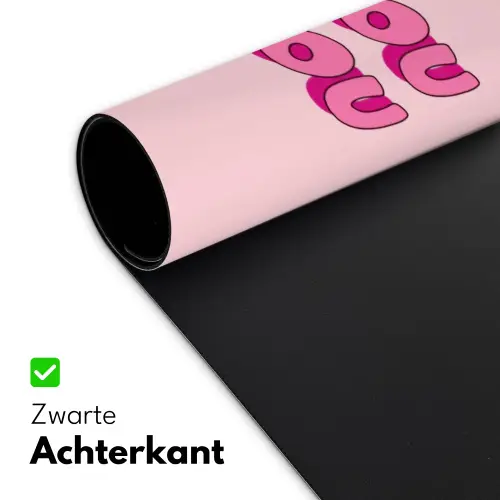 Bisou - Roze - Schaduw Muismat XXL klein -sfeer2