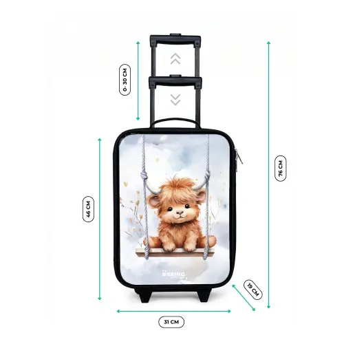 Hennie hooglander Kinderkoffer - Zwart klein -productfoto_formaten