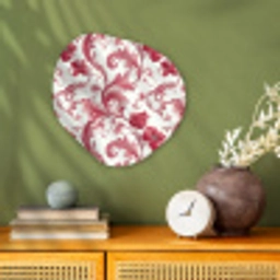 Barok - Patroon - Rood Wandcirkel Organisch Forex 3mm klein 629 -sfeer2