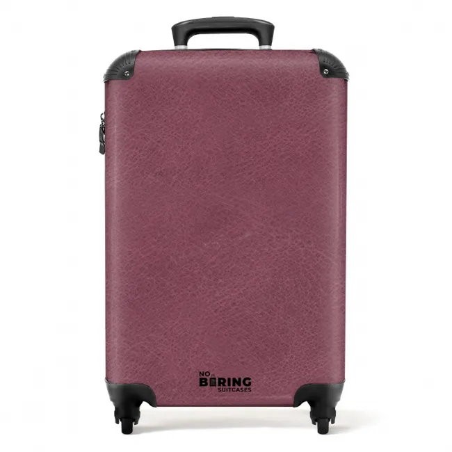 Lederen look donker roze NBS - Handbagage koffer - Volwassenen Unisex middel -productfoto_recht