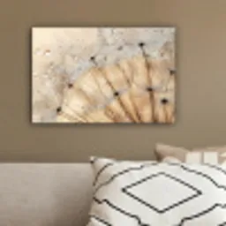 Paardenbloem - Abstract - Natuur - Beige canvas 2cm klein -sfeer3