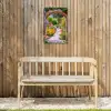 Doorkijk - Bloemen - Pad - Natuur Tuinposter op houten frame 2 cm dik klein -sfeer4