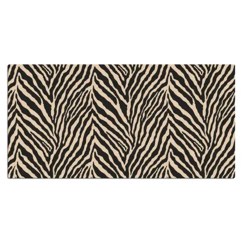 Zebra - Klassiek - Zwart Muismat XXL klein 681 -3d_leeg