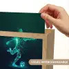 Voetballer - Trap - Blauw - Digitaal Light Box met kabel (Kinderlampje) klein -USP_websiteprintFR