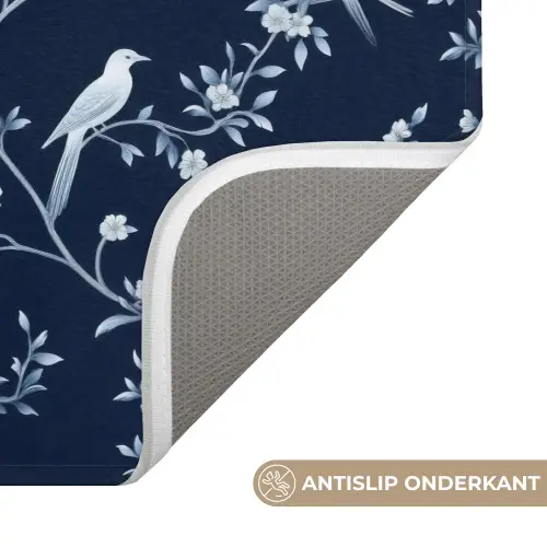 Grafisch - Bloesemtak - Blauw WCmat klein 1009 -USP_AntislipNL