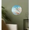 Siergras - Wind - Lichtbruin Wandcirkel kunststof plaat 5mm dik klein -sfeer3