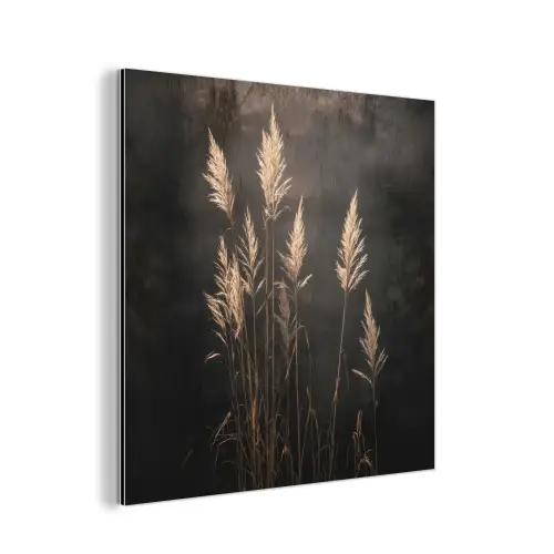 Siergras - Pluimen - Verlichting - Zwart aluminium wit klein -3d