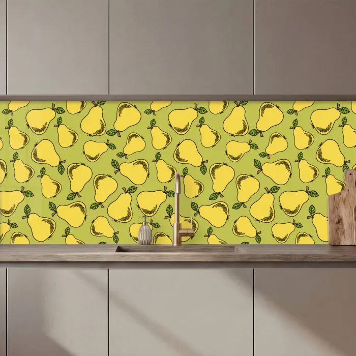 Peer - Fruit - Vintage - Patronen keuken achterwand 2 middel 871 zz_3dshopping
