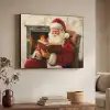 Kerst - Kerstman - Winter - Open Haard Textielframe - compleet frame klein -sfeer3