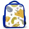 Dinosaurus - Patronen - Jongens - Dino - Kinderen Kinderrugzak - Blauw middel -3d