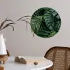 Planten - Jungle - Bladeren - Tropisch Wandcirkel behangsticker klein -sfeer3