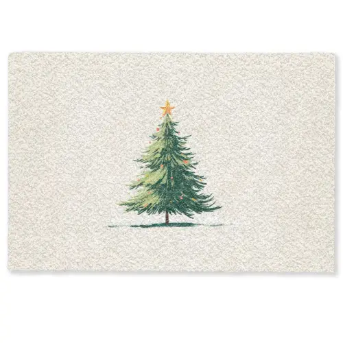 Kerstboom - Illustratie - Ster - Sneeuw Deurmat klein -zkaufland3d