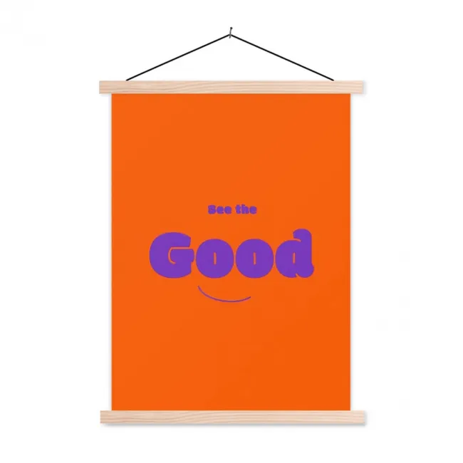 Hanging Poster - See the good - Purple - Orange - Smiley