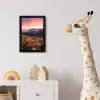 Bloemen - Bergen - Landschap - Nacht - Lucht - Roze fotolijst zwart zonder passe partout klein -usfeer4_kinderkamer