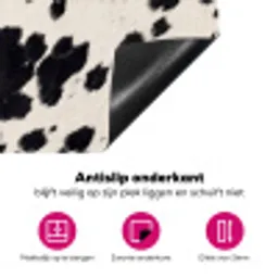 Patroon - Vacht - Zwart - Wit Inductie beschermer vinyl 3mm klein -wsfeer4_website