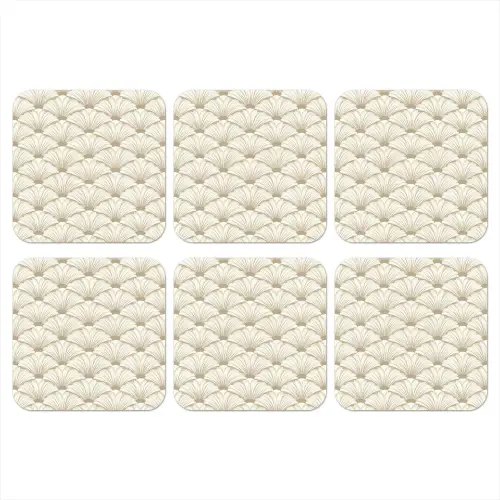 Klassiek - Art - Beige onderzetter kurk middel 366 -3d