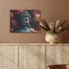 Boeddha - Bloemen - Buddha - Beeld - Kunst PET vilt klein -sfeer4