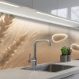 Hazestaartgras - Graanharen - Zonlicht keuken achterwand 2 middel -3d_schuin