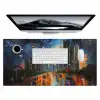 Auto - Skyline - Zon - Blauw Muismat XXL klein -3d