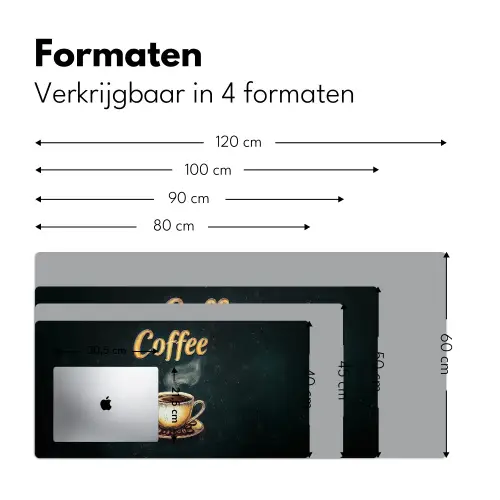 Koffie - Schotel - Koffiebonen - Retro Muismat XXL klein -sfeer5