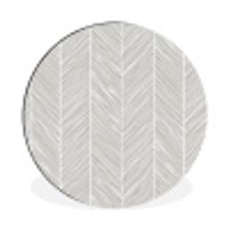 Klassiek - Visgraat - Grijs Wandcirkel aluminium klein 190 -3d