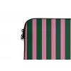 Verticale strepen - Groen - Roze laptophoes neopreen klein 279 -detail