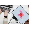 Lippen - Bisou - Blauw laptophoes neopreen klein -bureau