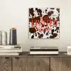 Koeienprint - Limited edition - Rood plexiglas 5mm klein -sfeer1