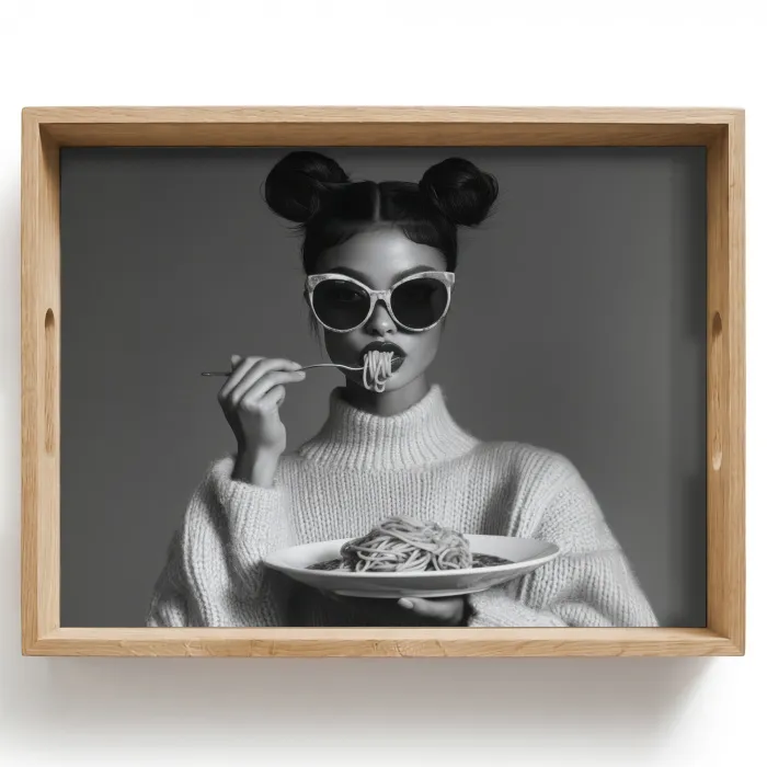 Vrouw - Pasta - Zonnebril Dienblad Rechthoek middel -z3d_shopping