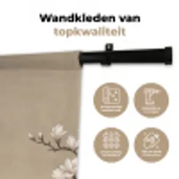 Oosters - Vogels - Beige Wandkleed katoen middel -sfeer2