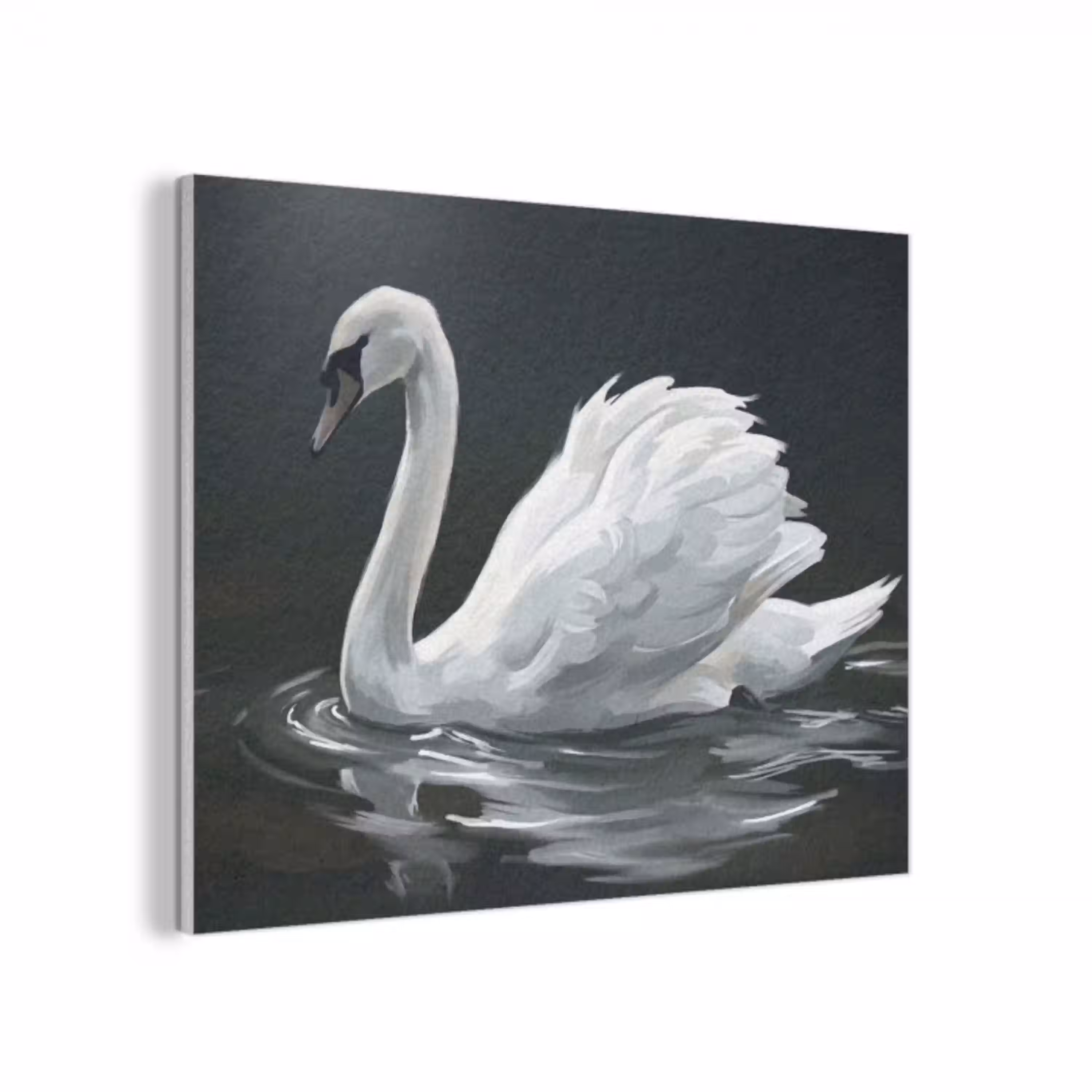 Zwaan - Water - Natuur - Realistisch - Wit PET vilt klein -3d