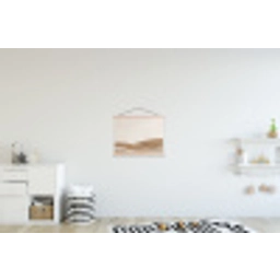 Abstract - Golven - Modern - Beige textielposter latten blank klein -kinderkamer