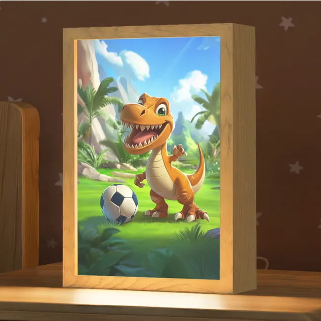 Kids’ Night Light - Dino - Football - Green