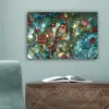 Vogel - Tak - Rozen - Mozaïek canvas 2cm klein -sfeer4