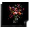 Boeket - Veldbloemen - Vaas Inductie beschermer vinyl 3mm middel -3d